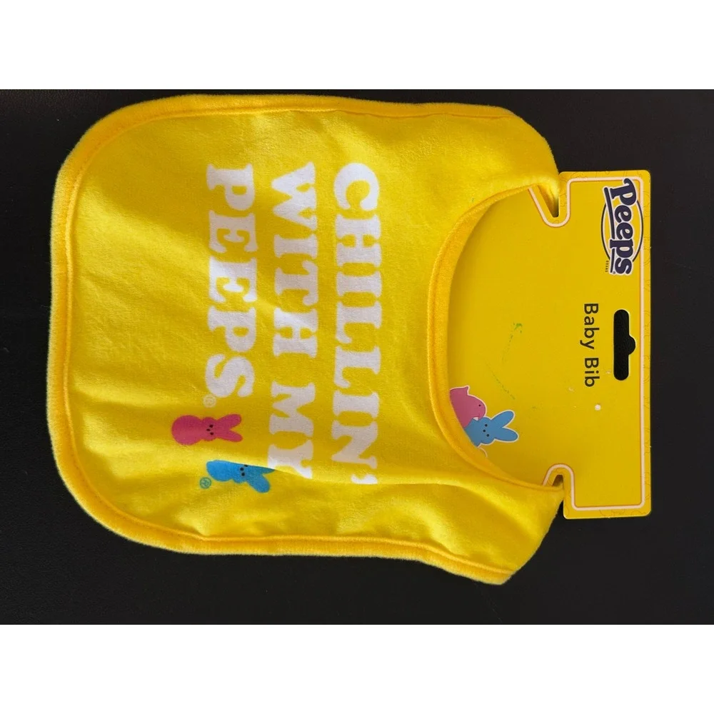Peeps Baby Bib Yellow Chillin With My Peeps Easter Graphic Infant Accessory